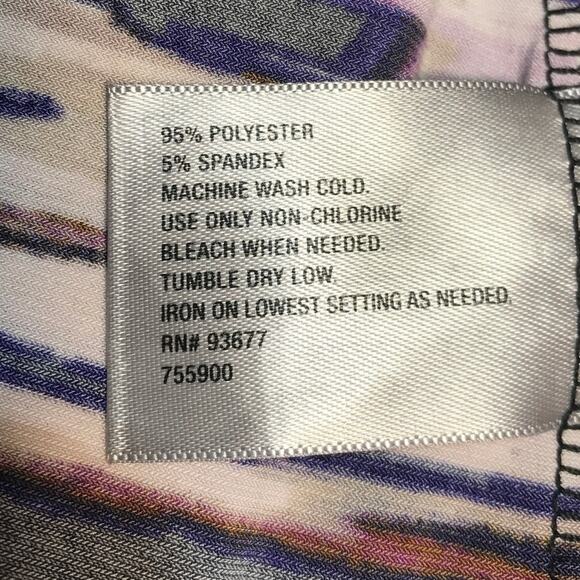 Worthington Striped Scoop Neck Cap Sleeve Blouse L - Picture 4 of 6